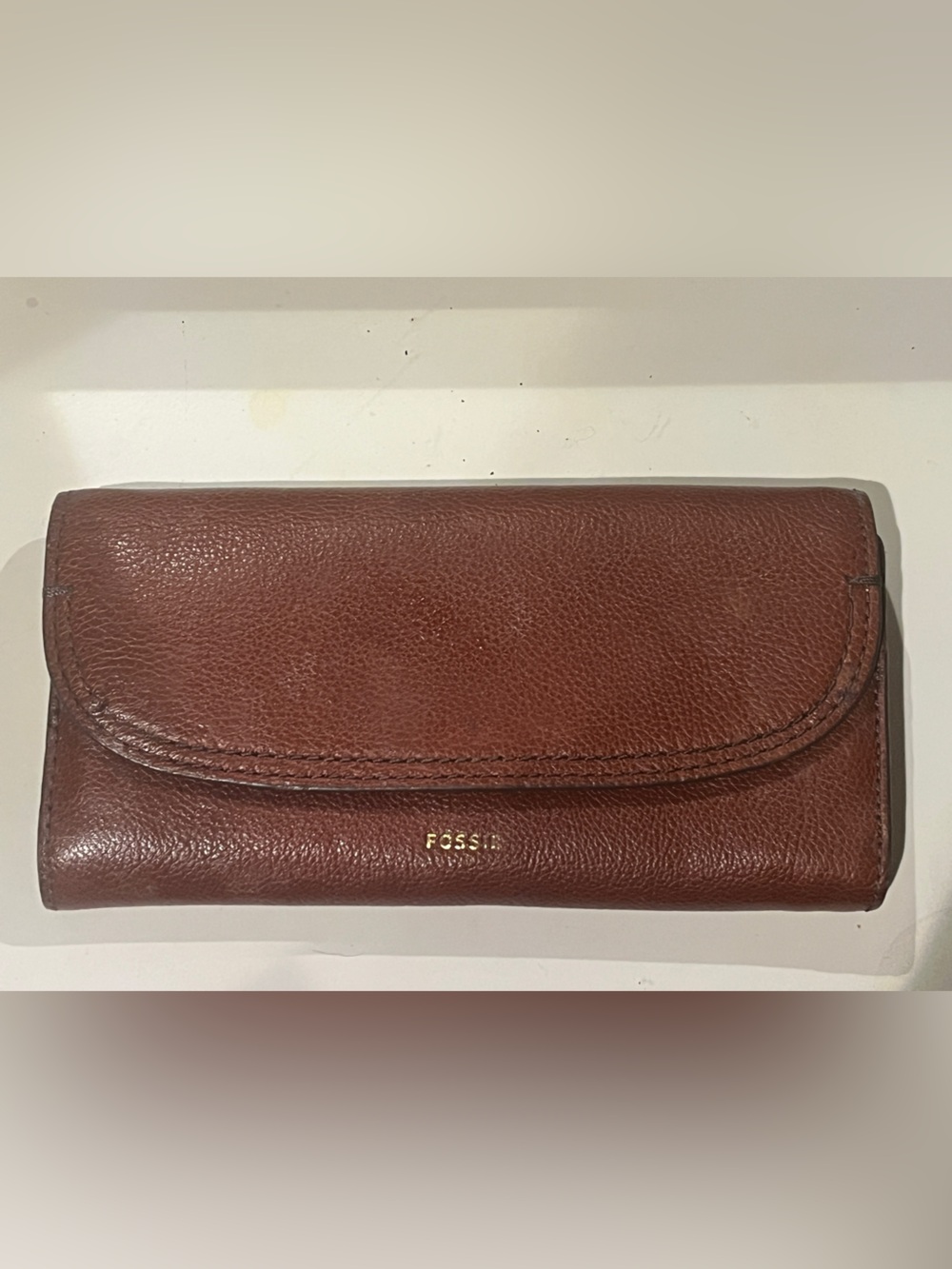 Fossil Brown Leather Long Wallet